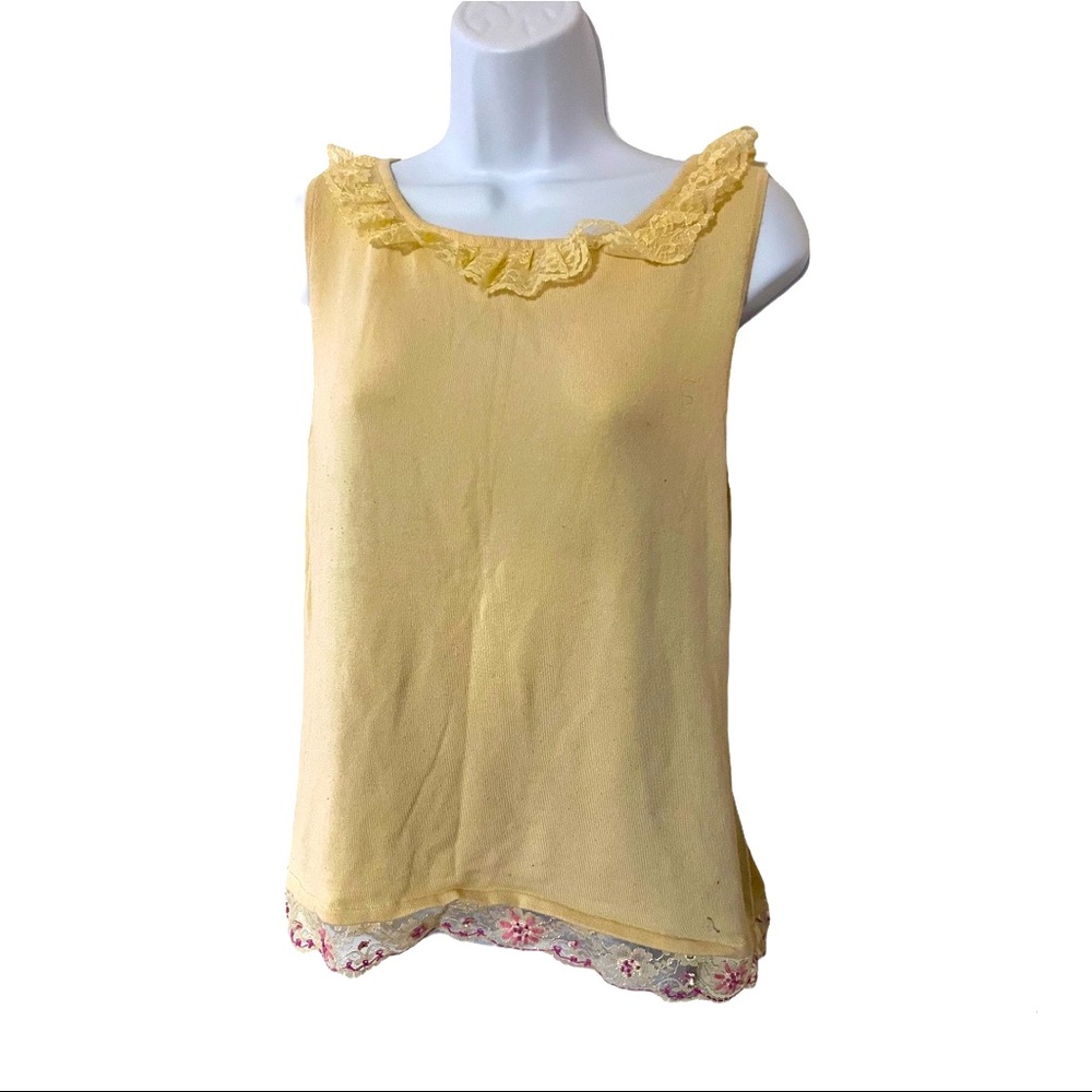 Pierre Cardin CreamTank Top Blouse - Size XL